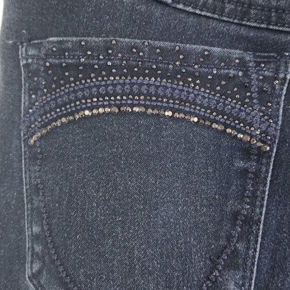 Gloria Vanderbilt Bling Pocket Slimming Jeans Size 6P - Picture 1 of 5